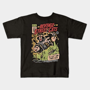 The Revenge of the Street Cats - Dark Horror Movie Raccoon Possum Poster Gift Kids T-Shirt